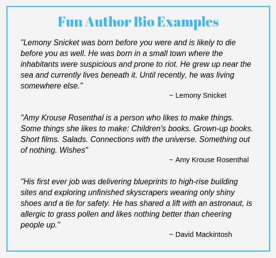Writing An Author Bio For Your Children's Book EeviJones